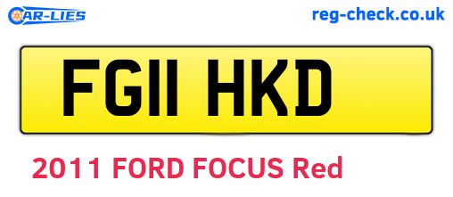 FG11HKD are the vehicle registration plates.