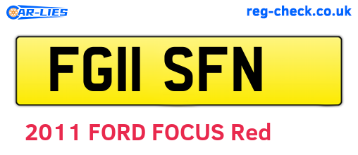FG11SFN are the vehicle registration plates.