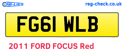 FG61WLB are the vehicle registration plates.