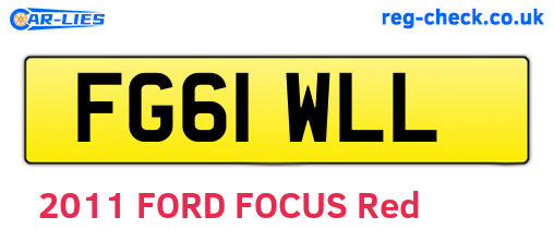 FG61WLL are the vehicle registration plates.