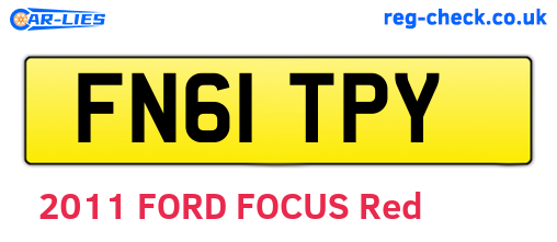 FN61TPY are the vehicle registration plates.