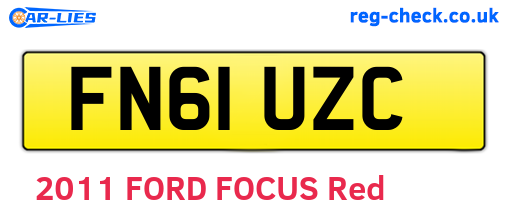 FN61UZC are the vehicle registration plates.