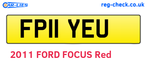 FP11YEU are the vehicle registration plates.