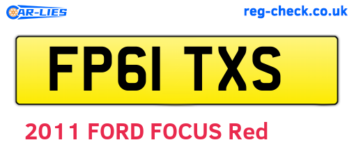 FP61TXS are the vehicle registration plates.