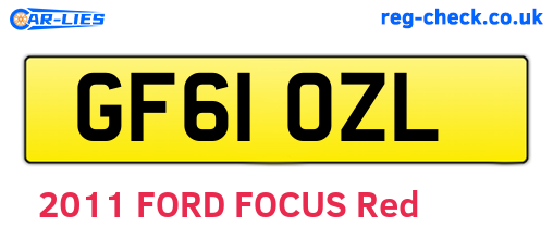 GF61OZL are the vehicle registration plates.