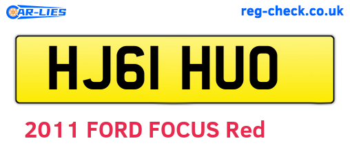HJ61HUO are the vehicle registration plates.