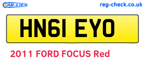 HN61EYO are the vehicle registration plates.