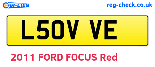 L50VVE are the vehicle registration plates.