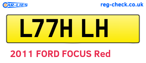 L77HLH are the vehicle registration plates.