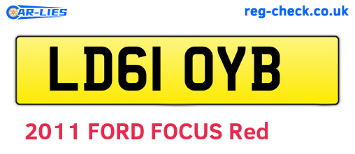 LD61OYB are the vehicle registration plates.