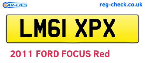 LM61XPX are the vehicle registration plates.