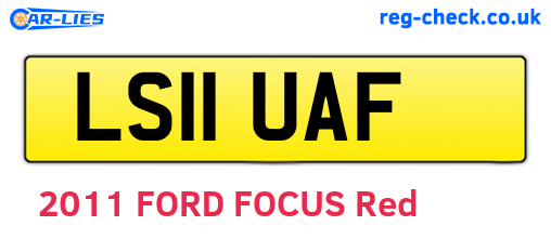 LS11UAF are the vehicle registration plates.