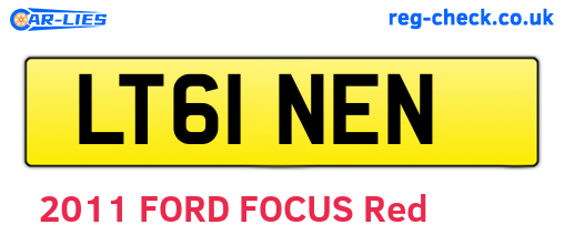 LT61NEN are the vehicle registration plates.
