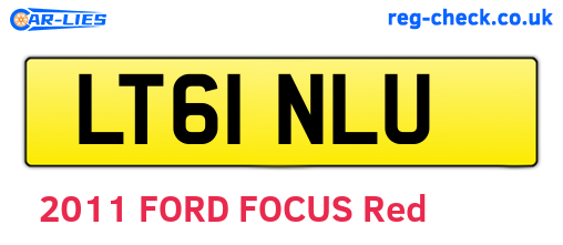 LT61NLU are the vehicle registration plates.