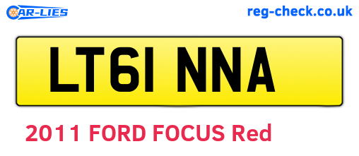 LT61NNA are the vehicle registration plates.