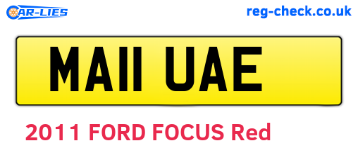 MA11UAE are the vehicle registration plates.