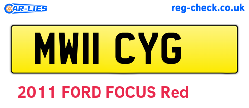 MW11CYG are the vehicle registration plates.