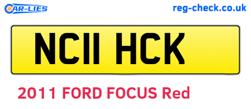 NC11HCK are the vehicle registration plates.
