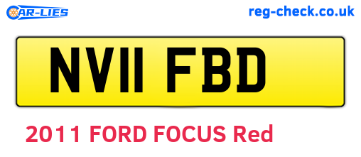 NV11FBD are the vehicle registration plates.