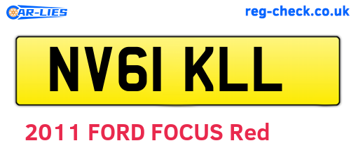 NV61KLL are the vehicle registration plates.