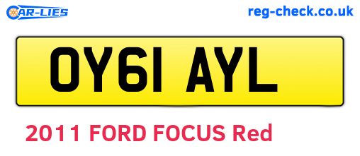 OY61AYL are the vehicle registration plates.