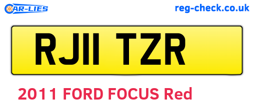 RJ11TZR are the vehicle registration plates.