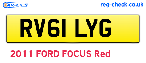 RV61LYG are the vehicle registration plates.