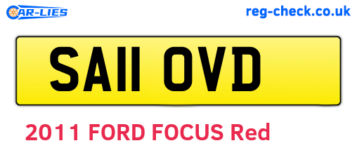 SA11OVD are the vehicle registration plates.