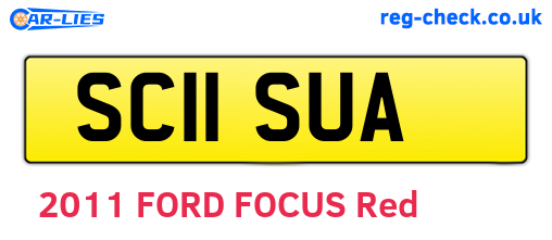 SC11SUA are the vehicle registration plates.