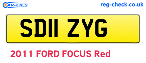 SD11ZYG are the vehicle registration plates.