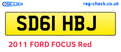 SD61HBJ are the vehicle registration plates.