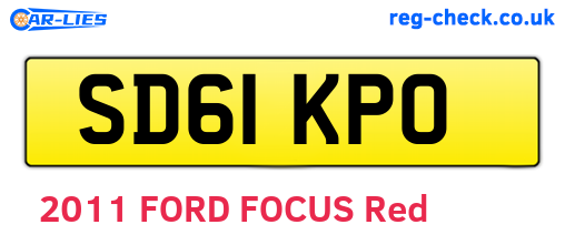 SD61KPO are the vehicle registration plates.