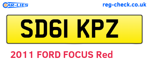 SD61KPZ are the vehicle registration plates.
