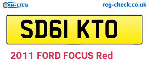 SD61KTO are the vehicle registration plates.