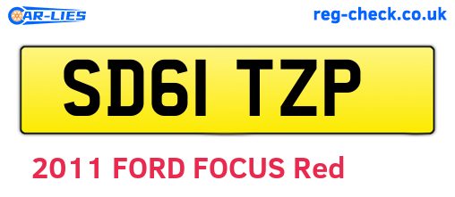 SD61TZP are the vehicle registration plates.