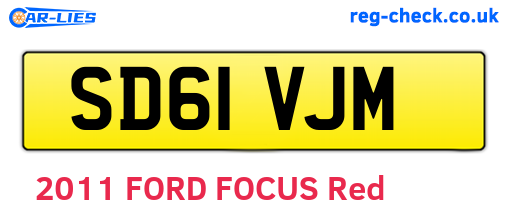 SD61VJM are the vehicle registration plates.