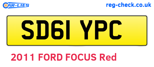 SD61YPC are the vehicle registration plates.