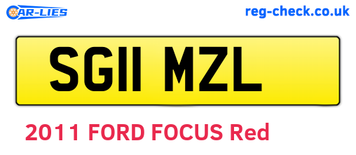 SG11MZL are the vehicle registration plates.