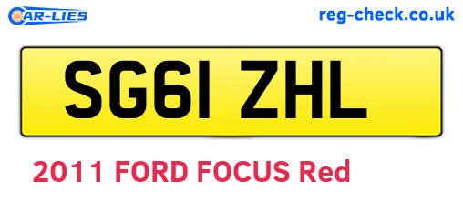 SG61ZHL are the vehicle registration plates.
