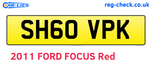 SH60VPK are the vehicle registration plates.