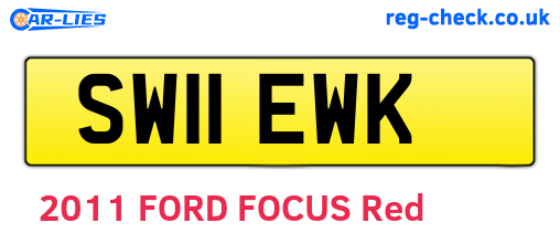 SW11EWK are the vehicle registration plates.