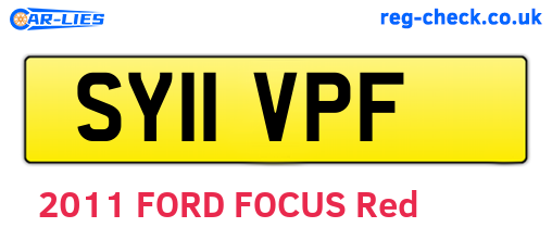 SY11VPF are the vehicle registration plates.
