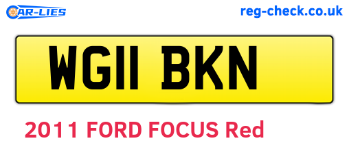 WG11BKN are the vehicle registration plates.