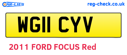 WG11CYV are the vehicle registration plates.