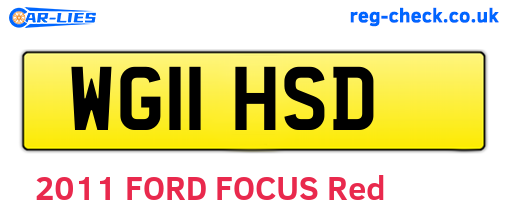 WG11HSD are the vehicle registration plates.
