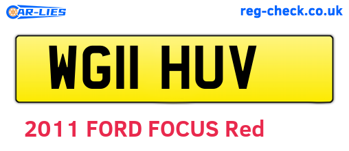 WG11HUV are the vehicle registration plates.