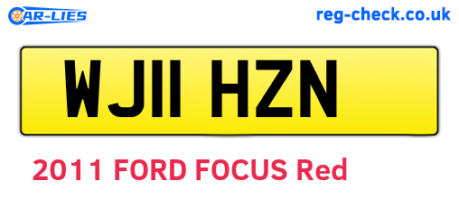 WJ11HZN are the vehicle registration plates.