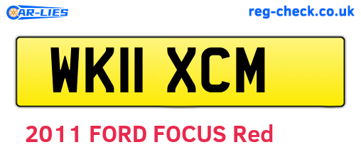 WK11XCM are the vehicle registration plates.