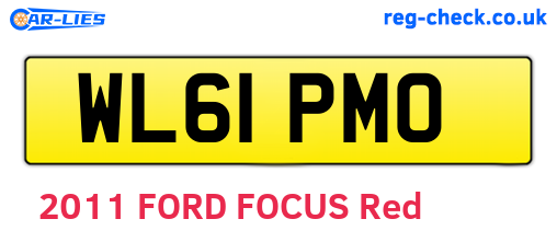 WL61PMO are the vehicle registration plates.