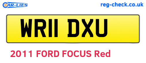 WR11DXU are the vehicle registration plates.